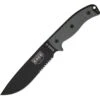 ESEE 6SKOBK Model 6 Part Serrated Fixed Blade Knife With Black Linen Micarta Handels -Esee Knives Shop 138154 138183