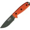 ESEE 3SKOOD Model 3 Part Serrated Fixed Blade Knife With Orange G-10 Handles -Esee Knives Shop 142982 143011