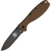 ESEE KR1CBB Zancudo Framelock Folding Pocket Knife With Coyote Brown Nylon Front And Black Finish Back Handle -Esee Knives Shop 186824 186853