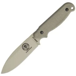 ESEE LSPDT Laser Strike Fixed Blade Knife With Desert Tan Canvas Micarta Handles