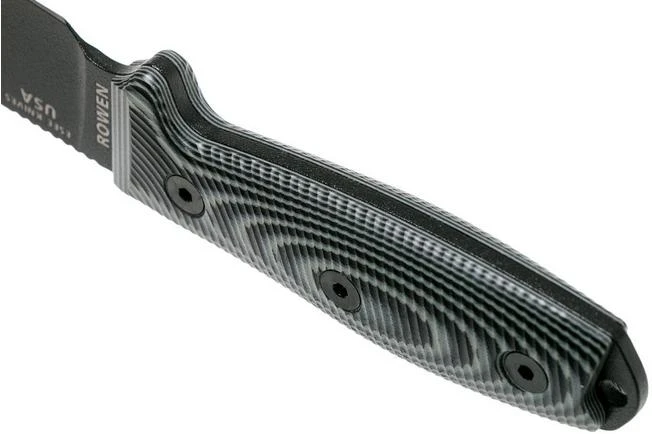 ESEE Model 3 Black Blade 3D Grey-Black G10 Survival Knife 3PMB-002 Black Sheath + Belt Clip 6 ESEE Model 3 Black Blade 3D Grey-Black G10 Survival Knife 3PMB-002 Black Sheath + Belt Clip - Image 4