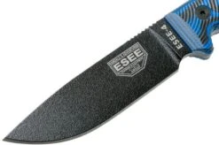 ESEE Model 4 Black Blade 3D Blue-Black G10 Survival Knife 4PB-008 Black Sheath + Belt Clip -Esee Knives Shop EE 4PB 008 03 esee knives