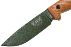 ESEE Model 4 OD Green Blade 3D Natural Canvas Micarta Survival Knife 4POD-011 Black Sheath + Belt Clip -Esee Knives Shop EE 4POD 011 03 esee knives
