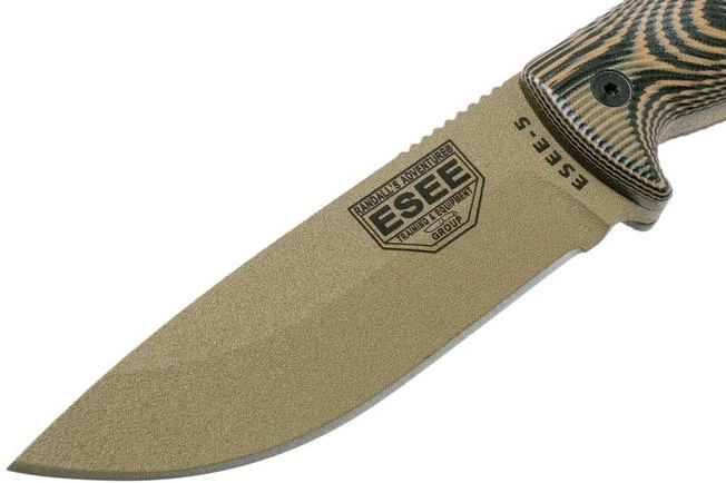 ESEE Model 5 Dark Earth Blade 3D Coyote-Black G10 Survival Knife 5PDE-005 Kydex Sheath + Clip Plate 5 ESEE Model 5 Dark Earth Blade 3D Coyote-Black G10 Survival Knife 5PDE-005 Kydex Sheath + Clip Plate - Image 3