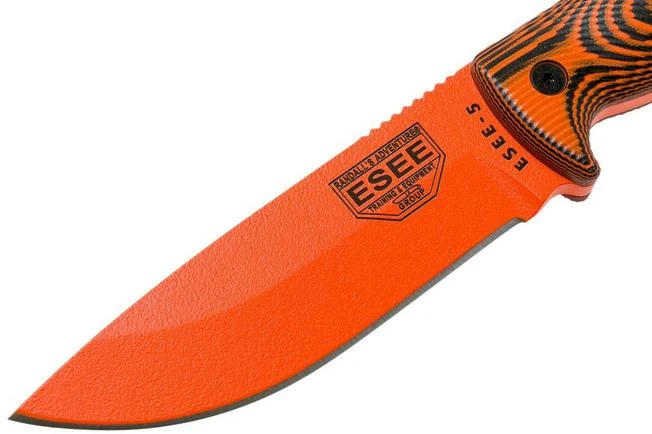 ESEE Model 5 Orange Blade 3D Orange-Black G10 Survival Knife 5POR-006 Kydex Sheath + Clip Plate 5 ESEE Model 5 Orange Blade 3D Orange-Black G10 Survival Knife 5POR-006 Kydex Sheath + Clip Plate - Image 3