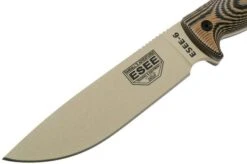 ESEE Model 6 Desert Tan Blade 3D Coyote-Black G10 Survival Knife 6PDT-005 Black Sheath + Clip Plate -Esee Knives Shop EE 6PDT 005 03 esee knives