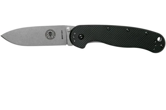 ESEE Avispa Pocket Knife, Stonewashed D2 Blade, Black Handle BRK1302 3 ESEE Avispa Pocket Knife, Stonewashed D2 Blade, Black Handle BRK1302
