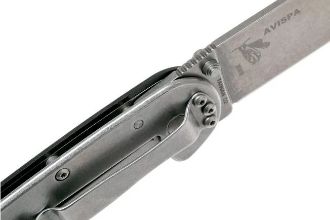 ESEE Avispa Pocket Knife, Stonewashed D2 Blade, Black Handle BRK1302 8 ESEE Avispa Pocket Knife, Stonewashed D2 Blade, Black Handle BRK1302 - Image 6