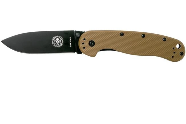 ESEE Avispa Pocket Knife, Black D2 Blade, Coyote Brown Handle BRK1302CBB 3 ESEE Avispa Pocket Knife, Black D2 Blade, Coyote Brown Handle BRK1302CBB