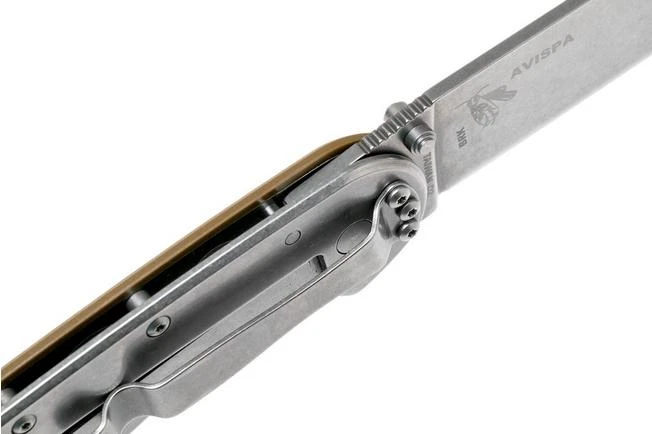 ESEE Avispa Pocket Knife, Stonewashed D2 Blade, Coyote Brown Handle BRK1302CB 8 ESEE Avispa Pocket Knife, Stonewashed D2 Blade, Coyote Brown Handle BRK1302CB - Image 6