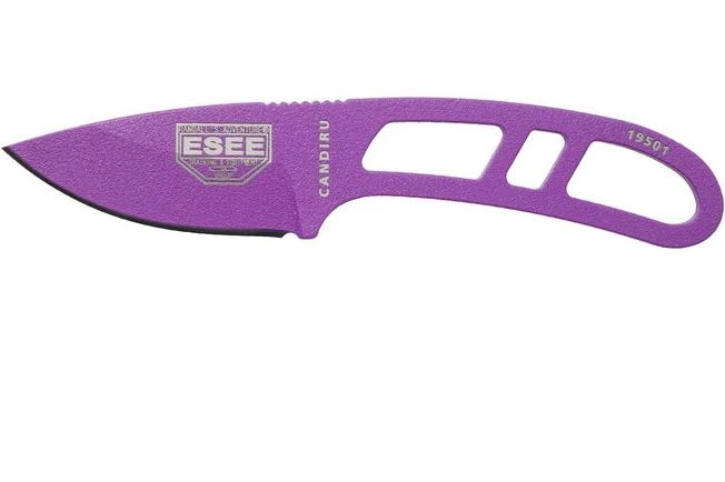 ESEE Candiru Purple CAN-PURP Neck Knife With White Sheath + Belt Clip 3 ESEE Candiru Purple CAN-PURP Neck Knife With White Sheath + Belt Clip