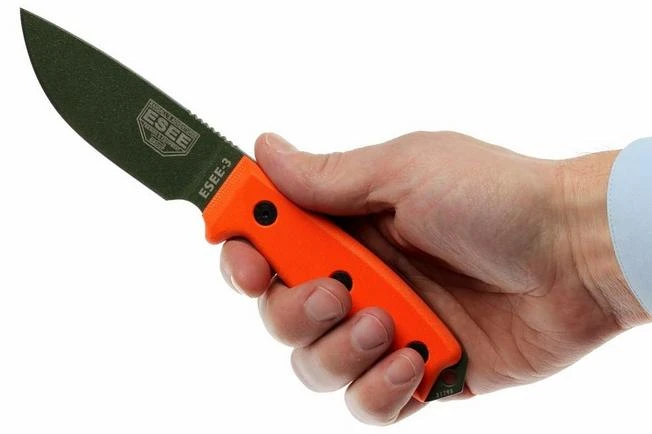 ESEE Model 3 OD Blade, Orange Handle 3P-KO-OD Survival Knife Without Sheath 7 ESEE Model 3 OD Blade, Orange Handle 3P-KO-OD Survival Knife Without Sheath - Image 5