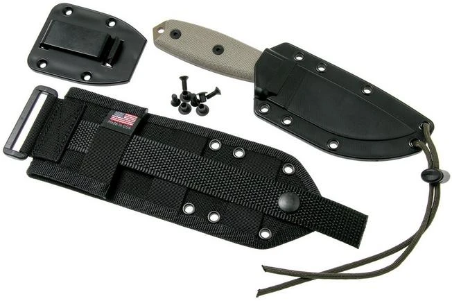 ESEE Model 3 Dark Earth Blade, Grey Handle 3P-MB-DE With Sheath + Clip And MOLLE-back 9 ESEE Model 3 Dark Earth Blade, Grey Handle 3P-MB-DE With Sheath + Clip And MOLLE-back - Image 7