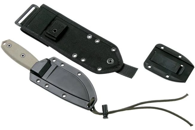 ESEE Model 3 Dark Earth Blade, Grey Handle 3P-MB-DE With Sheath + Clip And MOLLE-back 10 ESEE Model 3 Dark Earth Blade, Grey Handle 3P-MB-DE With Sheath + Clip And MOLLE-back - Image 8