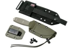ESEE Model 3 Desert Tan Blade, Grey Handle 3P-MB-DT With Sheath + Clip And MOLLE-back -Esee Knives Shop EE ESEE 3P MB DT 07 esee knives