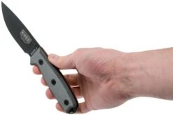ESEE Model 3 Modified Pommel Black Blade, Grey Handle 3PM With Sheath + Clip -Esee Knives Shop EE ESEE 3PM 05 esee knives