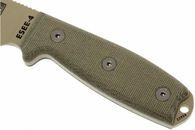 ESEE Model 4 Desert Tan 4P-KO-DT Survival Knife Without Sheath 5 ESEE Model 4 Desert Tan 4P-KO-DT Survival Knife Without Sheath - Image 3