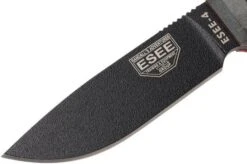 ESEE Model 4 Black Blade, Grey Handle 4P-MB With Coyote Sheath + Clip And MOLLE-back -Esee Knives Shop EE ESEE 4P MB 03 esee knives ee esee 4p mb 03