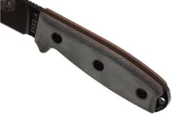 ESEE Model 4 Black Blade, Grey Handle 4P-MB With Coyote Sheath + Clip And MOLLE-back -Esee Knives Shop EE ESEE 4P MB 05 esee knives ee esee 4p mb 05