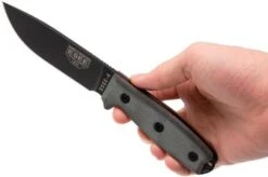 ESEE Model 4 Black Blade, Grey Handle 4P-MB With Coyote Sheath + Clip And MOLLE-back -Esee Knives Shop EE ESEE 4P MB 06 esee knives ee esee 4p mb 06