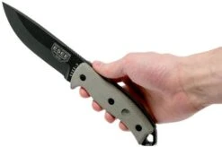 ESEE Model 5 Black Blade, Desert Tan Handle 5P-BK With Kydex Sheath + Belt Clip -Esee Knives Shop EE ESEE 5P BK 06 esee v2018 ee esee 5p bk 06