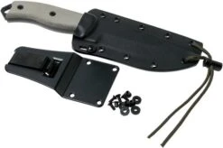 ESEE Model 5 Black Blade, Desert Tan Handle 5P-BK With Kydex Sheath + Belt Clip -Esee Knives Shop EE ESEE 5P BK 07 esee knives v2018