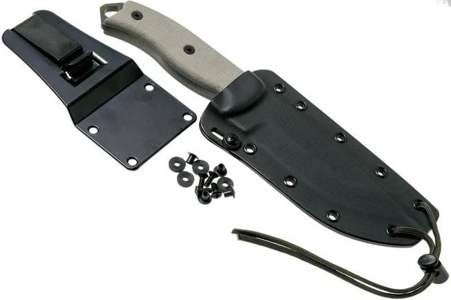 ESEE Model 5 OD Blade, Desert Tan Handle 5P-OD Met Kydex Sheath+ Belt Clip 9 ESEE Model 5 OD Blade, Desert Tan Handle 5P-OD Met Kydex Sheath+ Belt Clip - Image 7