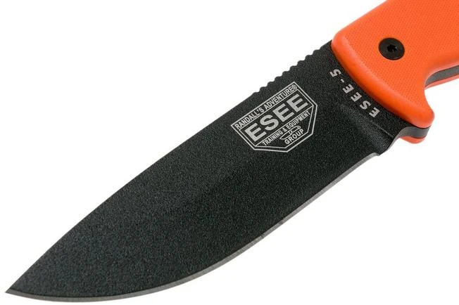 ESEE Model 5 Orange 5P-B-OR Survival Knife With Kydex Sheath + Belt Clip 5 ESEE Model 5 Orange 5P-B-OR Survival Knife With Kydex Sheath + Belt Clip - Image 3