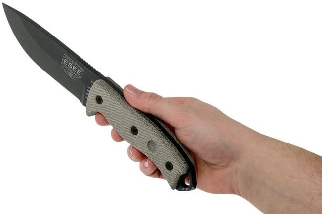ESEE Model 5 Tactical Gunsmoke, Desert Tan Handle 5P-TG With Kydex Sheath + Belt Clip 8 ESEE Model 5 Tactical Gunsmoke, Desert Tan Handle 5P-TG With Kydex Sheath + Belt Clip - Image 6