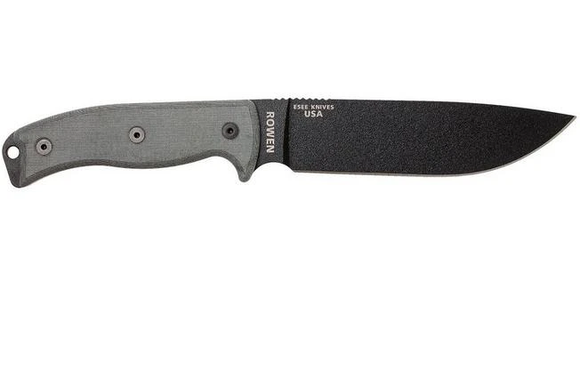 ESEE Model 6 Black Blade, Grey Handle 6P-B With Black Sheath + Belt Clip 4 ESEE Model 6 Black Blade, Grey Handle 6P-B With Black Sheath + Belt Clip - Image 2
