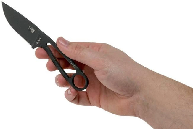 ESEE Izula Tactical Gunsmoke IZULA-TG-B Neck Knife With Black Sheath, Scales And Belt Clip 4 ESEE Izula Tactical Gunsmoke IZULA-TG-B Neck Knife With Black Sheath, Scales And Belt Clip - Image 3