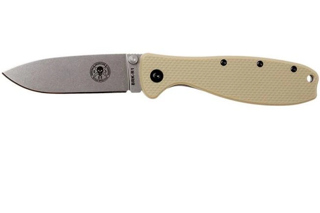 ESEE Knives Zancudo D2 Desert Tan-Stonewashed, BRKR2DT Pocket Knife 3 ESEE Knives Zancudo D2 Desert Tan-Stonewashed, BRKR2DT Pocket Knife