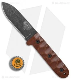 ESEE Camp-Lore PR4 Fixed Blade Knife Brown Micarta (4.1" Black SW) -Esee Knives Shop ESEE Camp Lore PR4 Brown micarta black sw BHQ 76184 er bottlecap