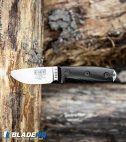 ESEE Knives ESEE-3 Fixed Blade Knife 3D Black G-10 (3.88" Stonewash S35VN) -Esee Knives Shop ESEE Knives ESEE 3 Fixed Blade Knife 3D Black G 10 Stonewash S35VN BHQ 105729 kp logs web