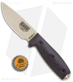 ESEE Knives ESEE-3PMDT-004 Fixed Blade Knife Red/Black G-10 (3.88" Tan) 9 ESEE Knives ESEE-3PMDT-004 Fixed Blade Knife Red/Black G-10 (3.88" Tan) -Esee Knives Shop ESEE Knives ESEE 3PMDT 004 Red Black G 10 Tan BHQ 105743 jr bottlecap