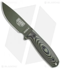 ESEE Knives ESEE-3 Fixed Blade Knife OD Green/Black G-10 (3.9" OD Green)