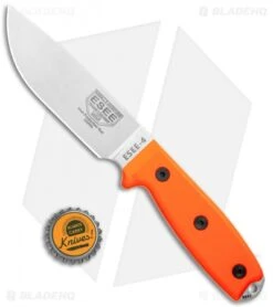 ESEE Knives ESEE-4 Fixed Blade Knife Orange G-10 (4.5" Stonewash S35VN) 9 ESEE Knives ESEE-4 Fixed Blade Knife Orange G-10 (4.5" Stonewash S35VN) -Esee Knives Shop ESEE Knives ESEE 4 Orange G 10 SW ESEE 4P35V OR BHQ 118460 jr bottlecap