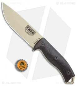 ESEE Knives ESEE-5PDT-004 Fixed Blade Knife Red/Black 3D G-10 (5.25" Desert Tan) -Esee Knives Shop ESEE Knives ESEE 5PDT 004 Red Black 3D G 10 Desert Tan BHQ 105813 jr bottlecap