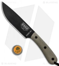 ESEE Knives ESEE-6HM Fixed Blade Knife Gray Micarta (6" Black) 9 ESEE Knives ESEE-6HM Fixed Blade Knife Gray Micarta (6" Black) -Esee Knives Shop ESEE Knives ESEE 6HM Fixed Blade Gray Micarta Black BHQ 52604 jr bottlecap