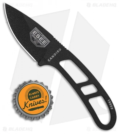 ESEE Candiru Fixed Blade Neck Knife (2" Black) 6 ESEE Candiru Fixed Blade Neck Knife (2" Black) - Image 4