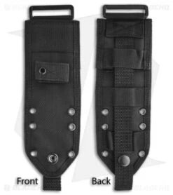 ESEE Knives ESEE-3PM-MB-DT Knife Green Sheath & MOLLE Back (3.88" Tan Plain) -Esee Knives Shop esee 3 black molle back front back