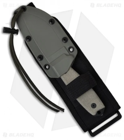 ESEE Knives ESEE-3MIL-P Knife Green Sheath & MOLLE Back (3.88" Black) 4 ESEE Knives ESEE-3MIL-P Knife Green Sheath & MOLLE Back (3.88" Black) - Image 2