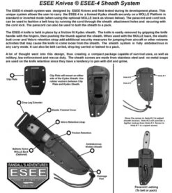 ESEE Knives ESEE-4P Fixed Blade Knife (4.5" Black) 7 ESEE Knives ESEE-4P Fixed Blade Knife (4.5" Black) -Esee Knives Shop esee 4 instruction sheet 2013 11
