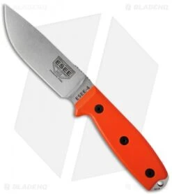 ESEE Knives ESEE-4P-MB-SS-OR Knife Orange G-10 MOLLE Back (4.5" 440C)