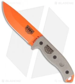 ESEE Knives ESEE-5P-OG Knife Tactical Survival Fixed Blade (5.25" Orange Plain)