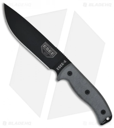 ESEE Knives ESEE-6P-OD Knife W/ OD Green Sheath (6.5" Plain) 3 ESEE Knives ESEE-6P-OD Knife W/ OD Green Sheath (6.5" Plain)