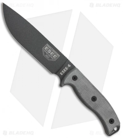 ESEE Knives ESEE-6P-TG Knife Micarta (6.5" Gray) 3 ESEE Knives ESEE-6P-TG Knife Micarta (6.5" Gray)