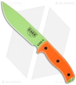ESEE Knives Venom Green ESEE-6P-VG Knife W/ Black Sheath (6.5" Plain)