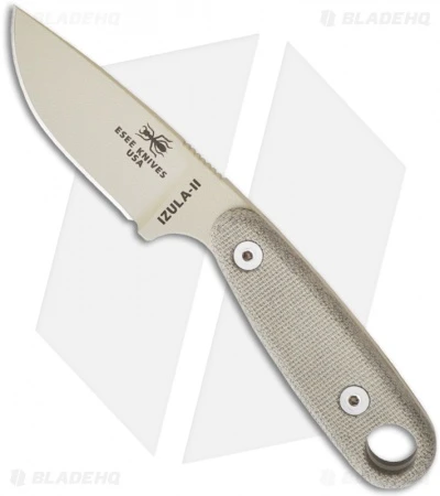 ESEE Knives Izula-II Desert Tan Survival Concealed Carry Neck Knife W/ Sheath 3 ESEE Knives Izula-II Desert Tan Survival Concealed Carry Neck Knife W/ Sheath