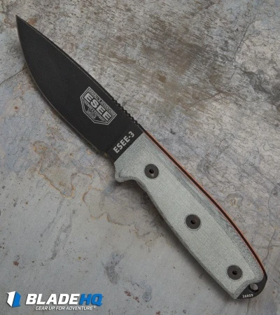 ESEE Knives ESEE-3PM-B Modified Knife Black Sheath (3.88" Black) 4 ESEE Knives ESEE-3PM-B Modified Knife Black Sheath (3.88" Black) - Image 2